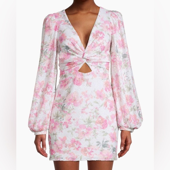 NWT One33 Social Vintage Pink Floral Minidress Size 8 - Picture 2 of 15